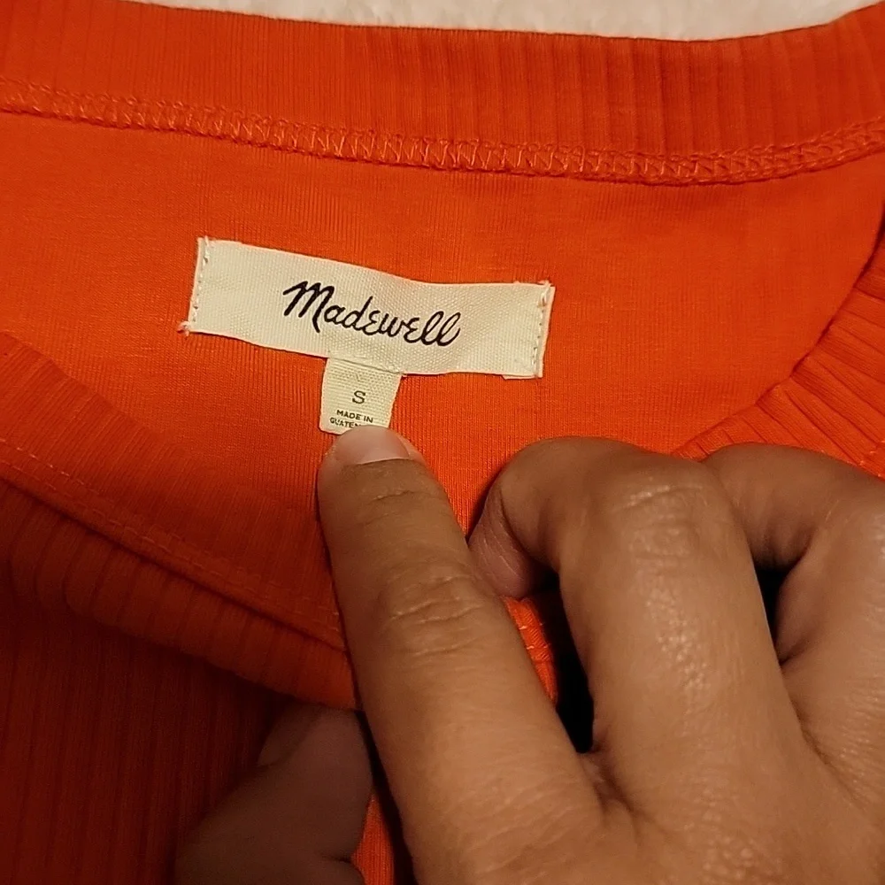 Mandee Vibrant Orange Crop Top - Picture 2 of 4